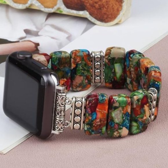 NEW Boho Floral Stone Apple Watch Band main image 5
